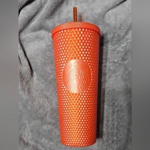 Starbucks orange studded tumbler 24oz